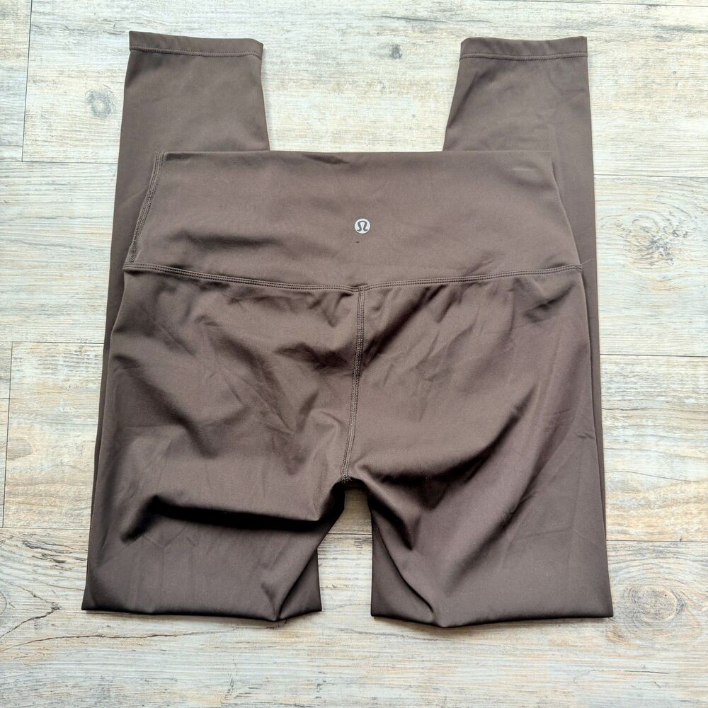 Lululemon Brown High Rise Crop Leggings Women's Size 8 Athletic Yoga 24" Inseam